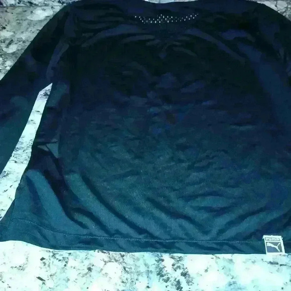 Girls dry fit puma long sleeve size large 12-14 copper and black - Picture 4 of 6